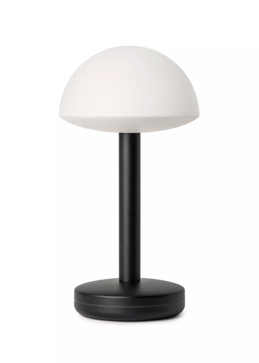 Humble Bug Black Frosted oplaadbare tafellamp - HUMTL00304